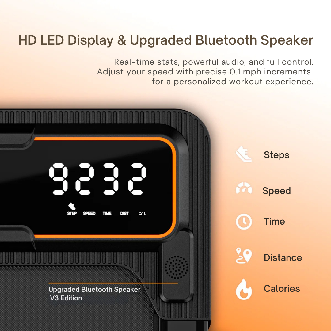 SmartStep Pro v3 - Foldable Treadmill 0.1 - 7.5 mph (12 km/h).